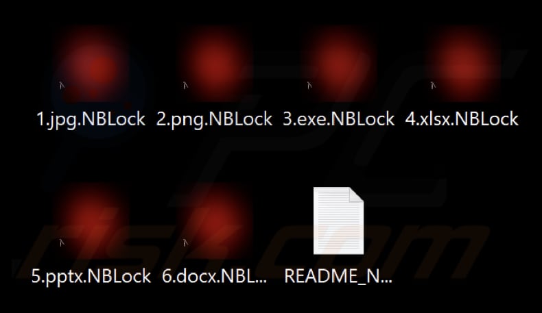 Pliki zaszyfrowane przez ransomware NBLock (rozszerzenie .NBLock)