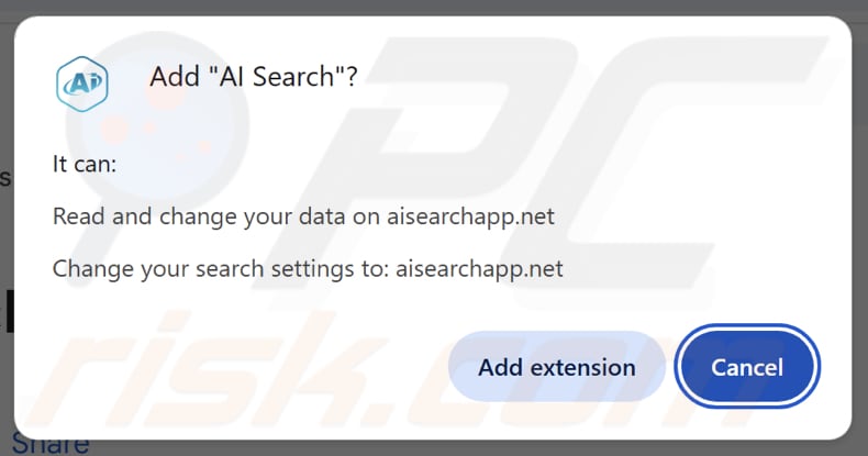 uprawnienia żądane przez przekierowanie aisearchapp.net