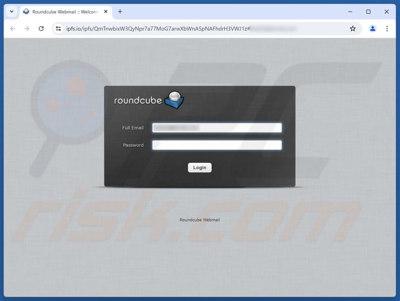ICANN Client Error oszustwo e-mailowe - fałszywa strona logowania