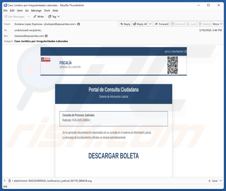 Spamowa wiadomość e-mail malware NexusRAT używana do dystrybucji