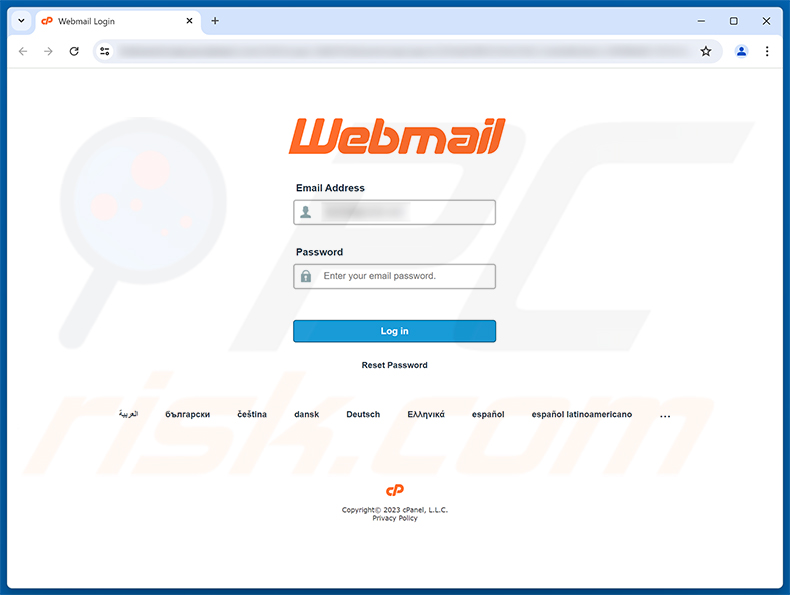 Strona phishingowa Account Maintenance Notification