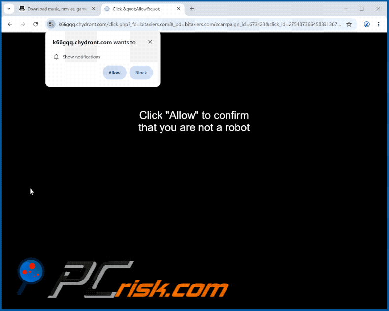 wygląd witryny chydront[.]com (GIF)