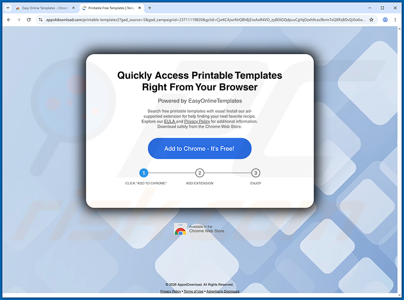 Strona promująca Easy Online Templates