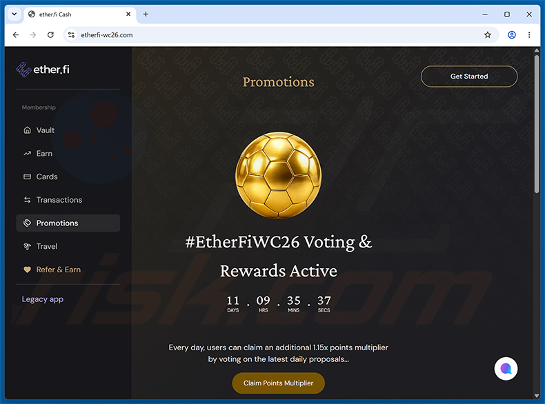 EtherFiWC26 Voting Rewards Scam oszustwo