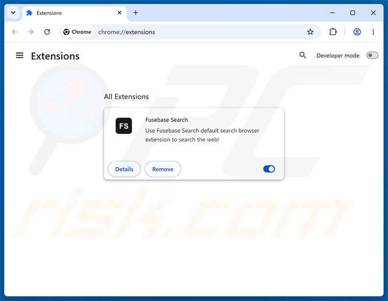 Usuwanie rozszerzeń Google Chrome związanych z Fusebase Search (s.fusebase-search.com)