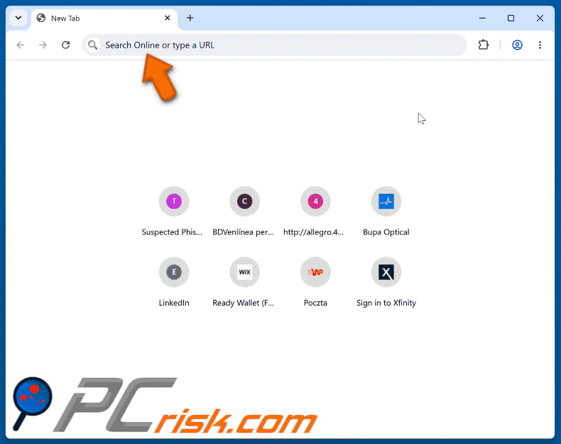Easy Login (loginonlineapp.com) porywacz przeglądarki przekierowujący do Yahoo (GIF)