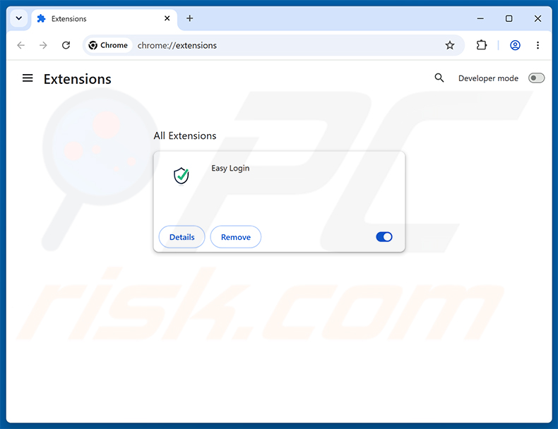 Usuwanie rozszerzeń Google Chrome związanych z Easy Login (loginonlineapp.com)