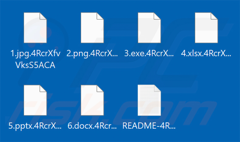 Pliki zaszyfrowane przez ransomware MORTAR (rozszerzenie z identyfikatorem ofiary)
