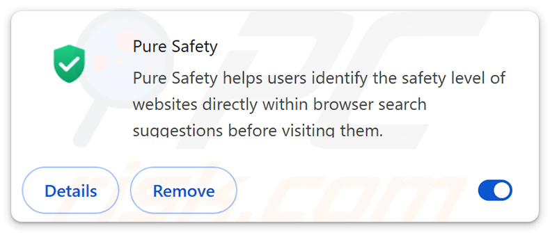 Porywacz przeglądarki Pure Safety (pureextension.net)