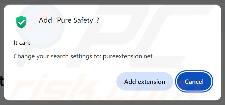 Uprawnienia porywacza przeglądarki Pure Safety (pureextension.net)