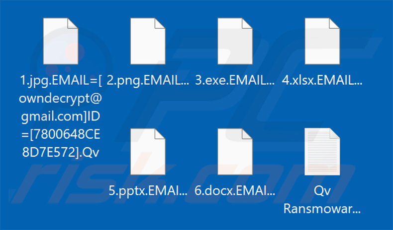 Pliki zaszyfrowane przez ransomware Qv (rozszerzenie .Qv)