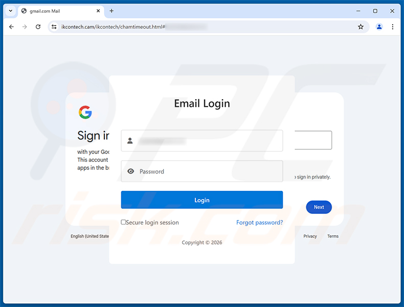 Strona phishingowa Update Related To Account Verification