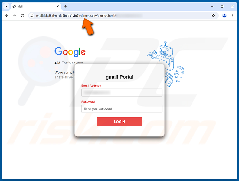 Strona phishingowa 24-Hour Password Expiration Notice