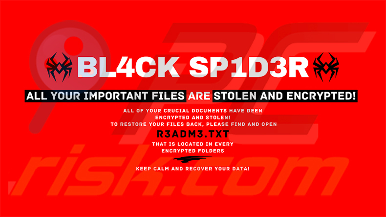 Tapeta ransomware BL4CK SP1D3R