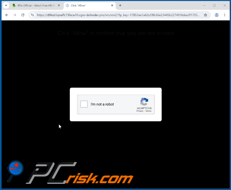 wygląd strony cgre-defender[.]pro (GIF)