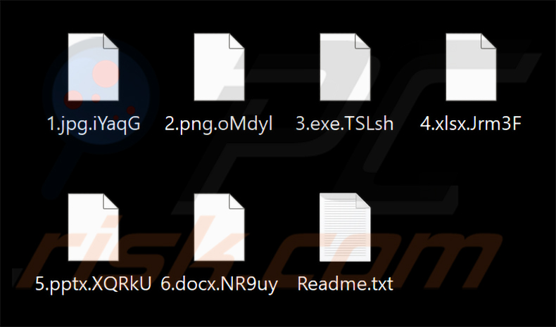 Pliki zaszyfrowane przez ransomware Devill (losowe 5-znakowe rozszerzenie)