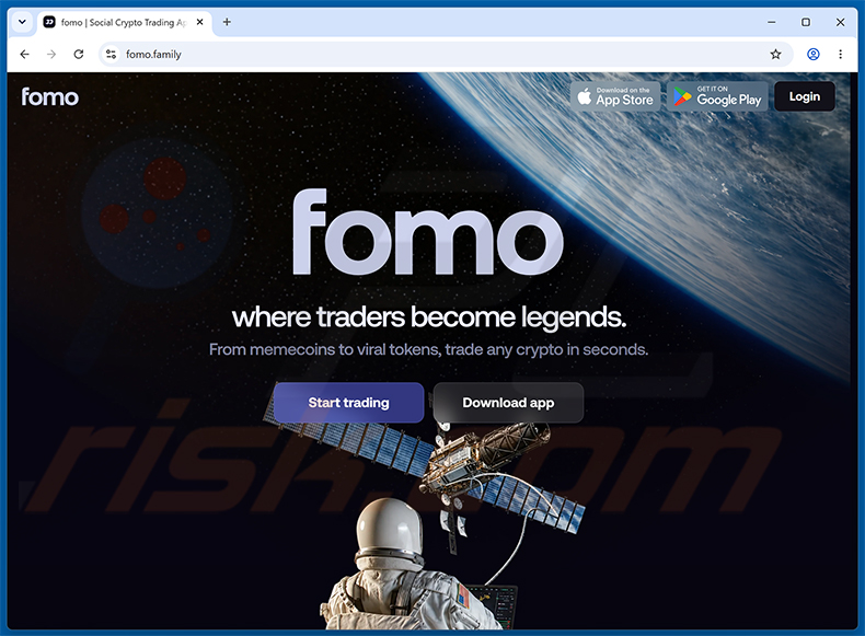 Prawdziwa witryna Fomo Trading Platform (fomo.family)