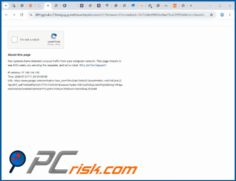 wygląd witryny growthlaunchpoint[.]com (GIF)