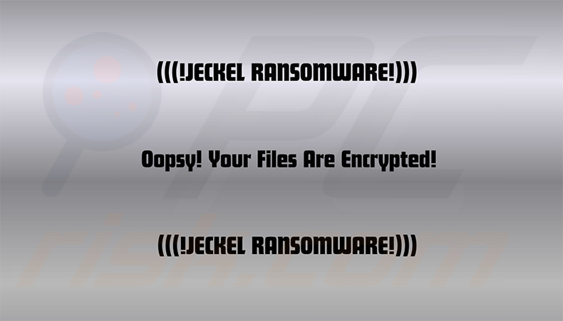Tapeta ransomware Jeckel