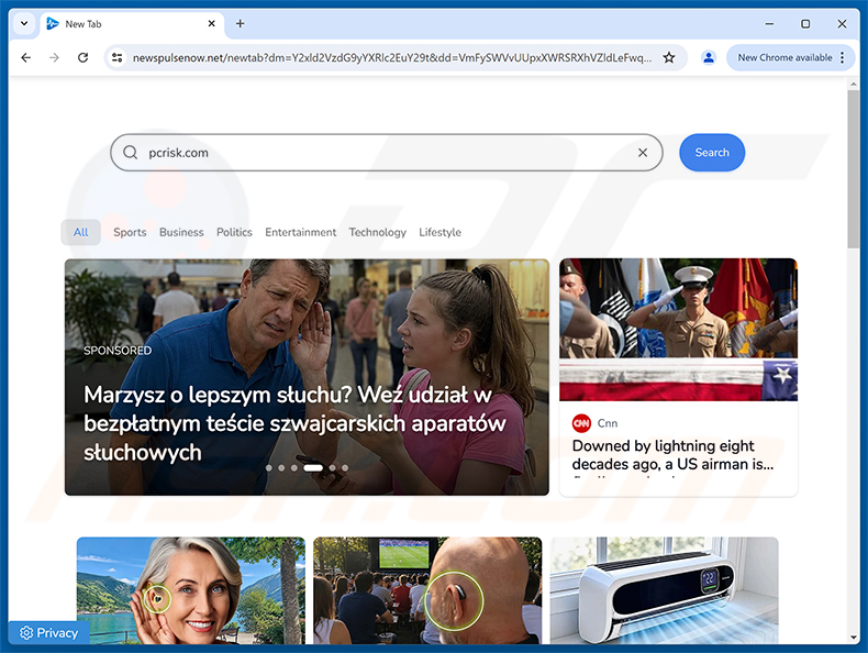 porywacz przeglądarki newspulsenow.net