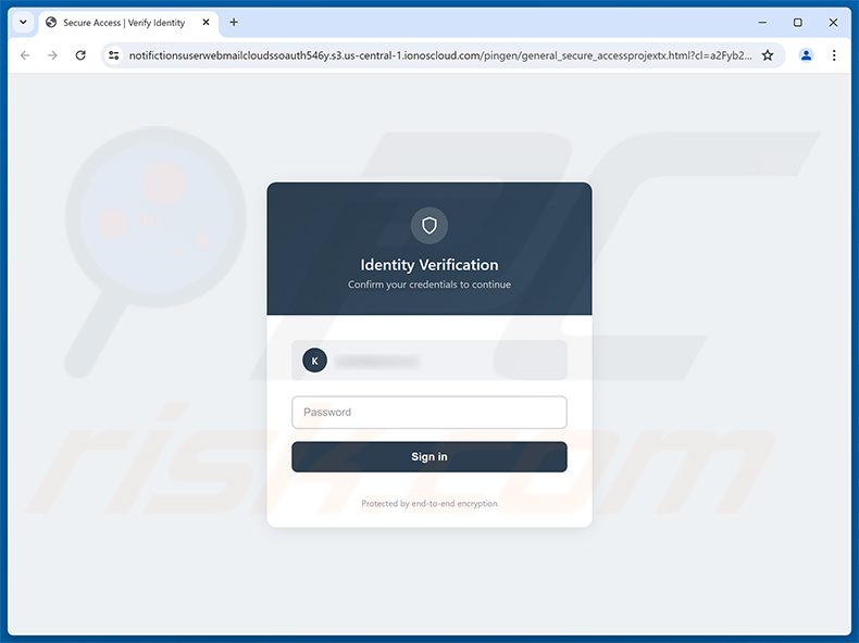 Strona phishingowa oszustwa e-mailowego Required System Upgrade