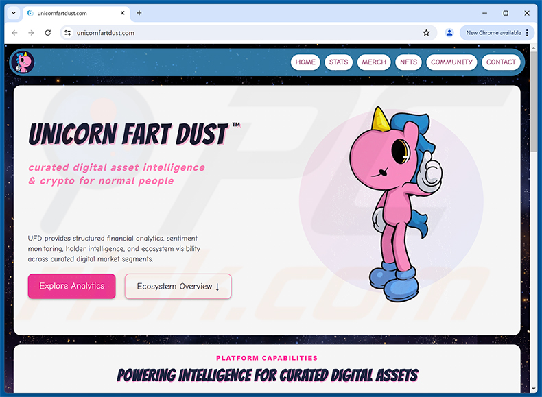 Prawdziwa strona internetowa Unicorn Fart Dust ($UFD) Allocation oszustwo (unicornfartdust.com)