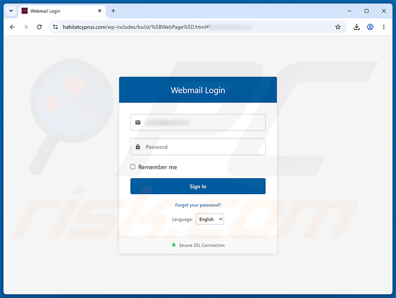 Strona phishingowa oszustwa Verify Your Email Property Information