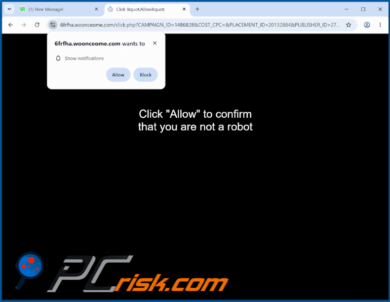 wygląd witryny woonceome[.]com (GIF)