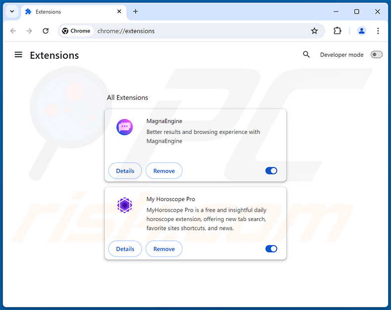 Usuwanie rozszerzeń Google Chrome powiązanych z astridresearch.com