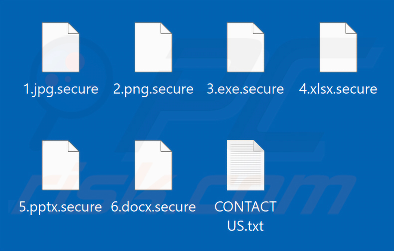 Pliki zaszyfrowane przez Fiasco Ransomware (rozszerzenie .secure)