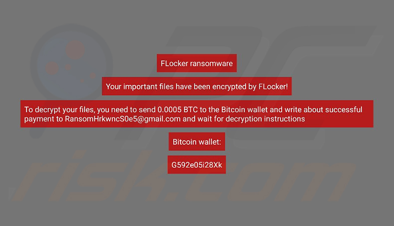 Tapeta pulpitu FLocker Ransomware