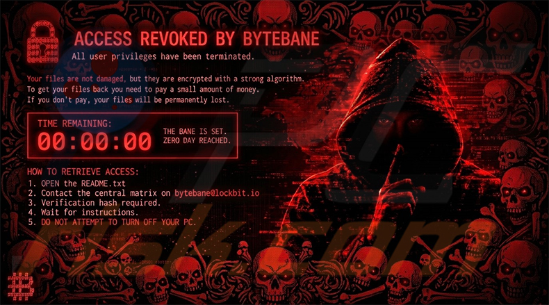 Tapeta ransomware ByteBane