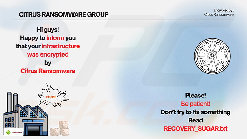 Tapeta pulpitu Citrus ransomware