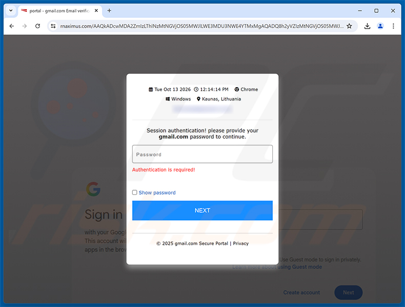 USPS POBOL Membership Suspension Notice oszustwo e-mailowe - strona phishingowa
