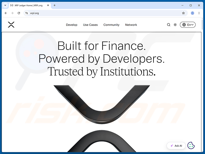 XRP Ledger Airdrop oszustwo - prawdziwa witryna (xrpl.org)