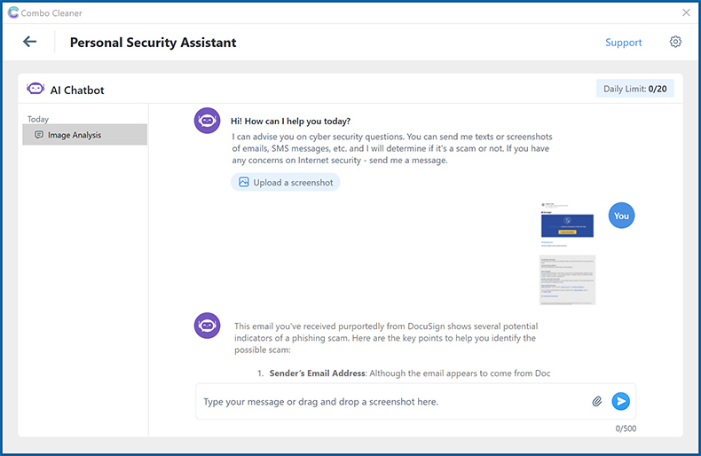 combo-cleaner windows personal security assistant