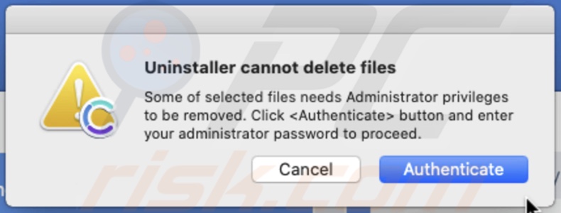 Uwierzytelnij usuwanie programu w Combo Cleaner