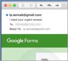 Oszukańczy e-mail formularzy Google