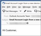 Oszustwo e-mailowe Your Outlook Account Was Logged In
