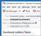 Oszustwo e-mailowe Facebook Lottery