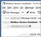 Oszustwo e-mailowe YOUR MAILBOX IS OUTDATED