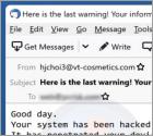 Oszustwo e-mailowe Your System Has Been Hacked With A Trojan Virus