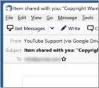 Oszustwo e-mailowe YоuTubе Suppоrt Shared An Item