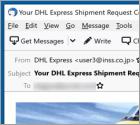 Oszustwo e-mailowe DHL Express Shipment Confirmation