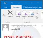 Oszustwo e-mailowe Final Warning
