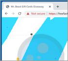 Oszustwo POP-UP Mr Beast GIFT CARDS GIVEAWAY
