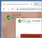 Oszustwo POP-UP Google Safe Browser Total Protection
