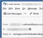 Oszustwo e-mailowe Server Warning