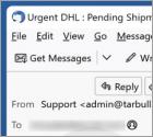Oszustwo e-mail DHL Unpaid Duty