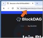 Crypto Drainer podszywający się pod stronę BlockDAG